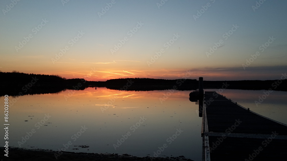 Fototapeta premium Sonnenuntergang am See