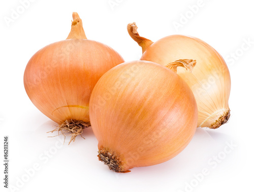 Wallpaper Mural Three onion bulbs isolated on white background Torontodigital.ca