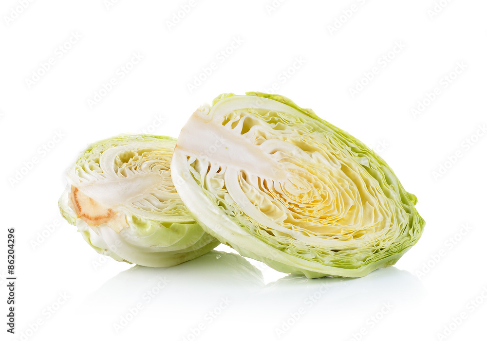 Fototapeta premium Fresh cabbage on white background