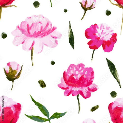 Watercolor floral pattern