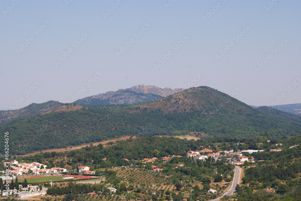 View of Marvão Castle from Castelo de Vide 