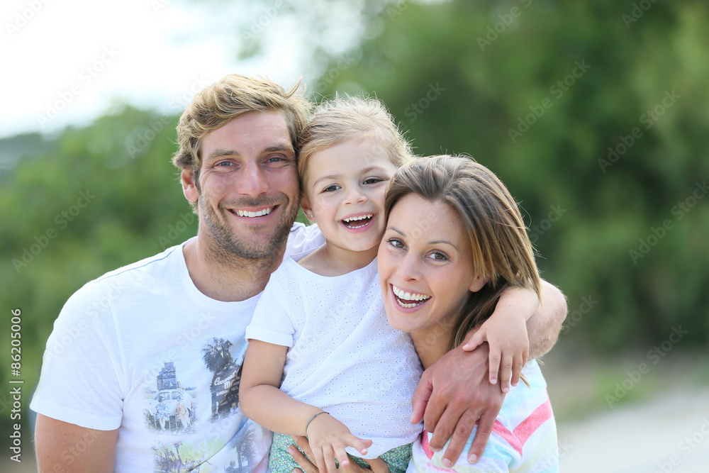 Portrait of happy family having fun together