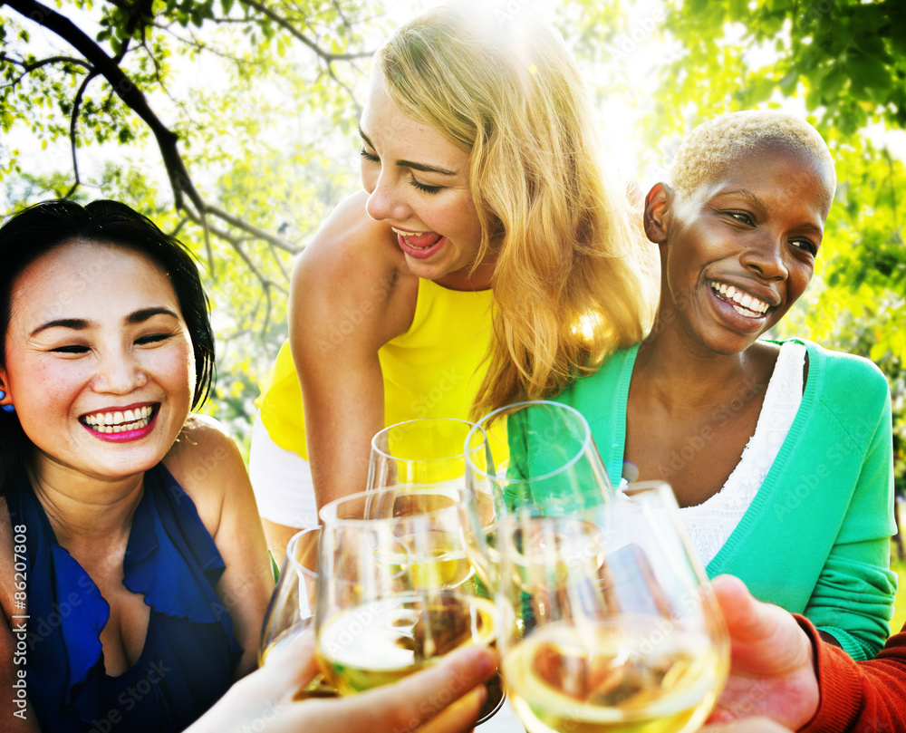 Diverse People Friends Hanging Out Drinking Concept Diverse People Friends Hanging Out Drinking Concept