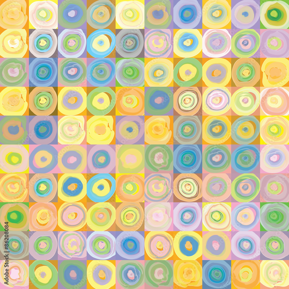 Abstract geometric pattern. Round shape seamless textured background in pop-art style