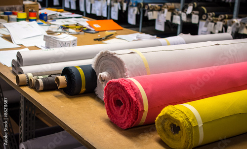 Fabric rolls, many colors assortment