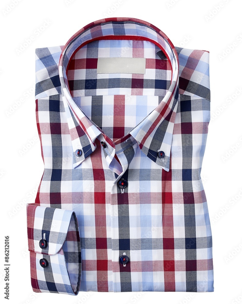 Obraz premium mens shirt isolated on a white background with clipping path