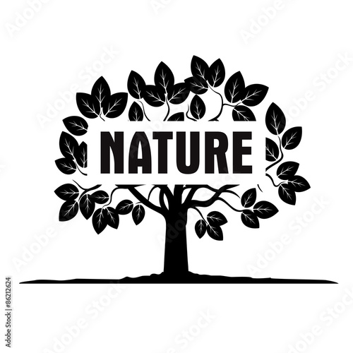 Black Tree and Text NATURE