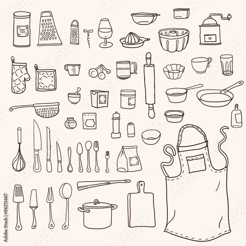 Kitchen utensils collection