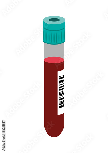 Blood test tube vector image 