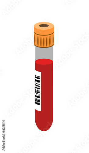 Blood test tube vector image 
