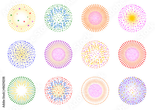 花火のアイコンイラストセット