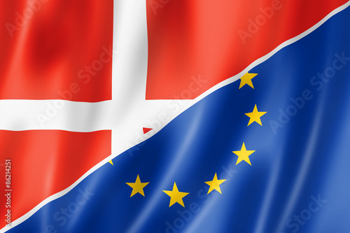 Denmark and Europe flag