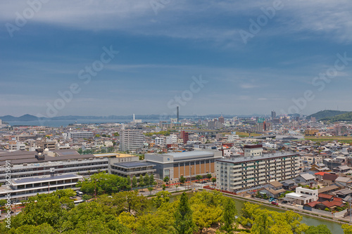 View of Marugame town, Kagawa prefecture, Japan