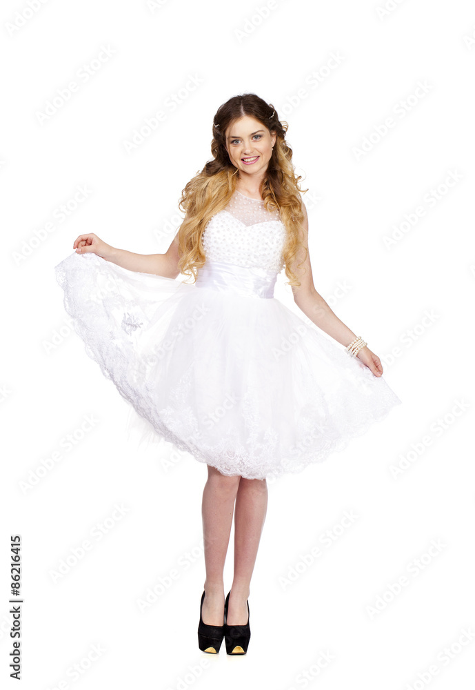 Young bride with beautiful wedding hairstyle Young bride with beautiful wedding hairstyle