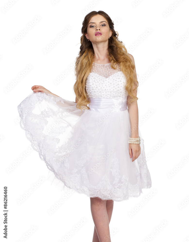 Young bride with beautiful wedding hairstyle Young bride with beautiful wedding hairstyle