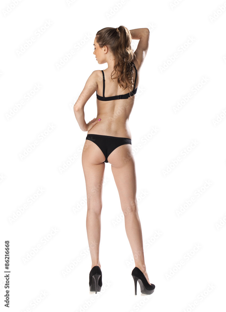 Beautiful full body brunette beauty woman in sexy underwear Beautiful full body brunette beauty woman in sexy underwear