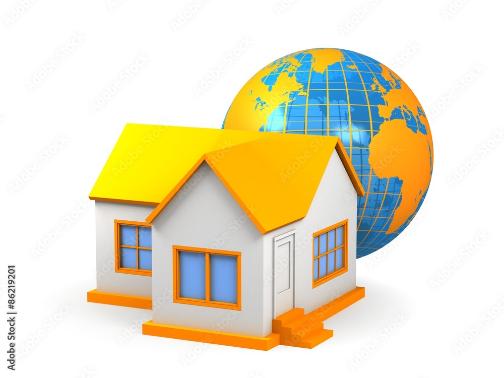 Yellow House With Globe