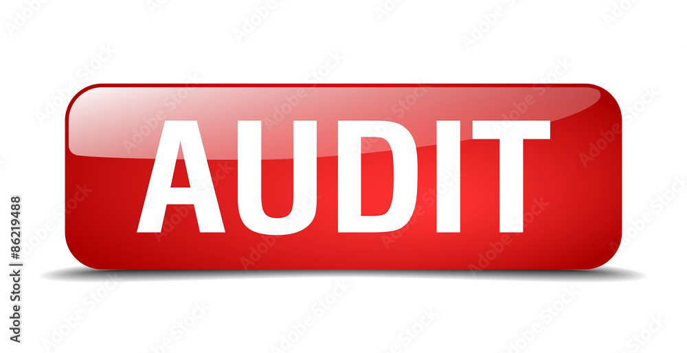 audit red square 3d realistic isolated web button audit red square 3d realistic isolated web button