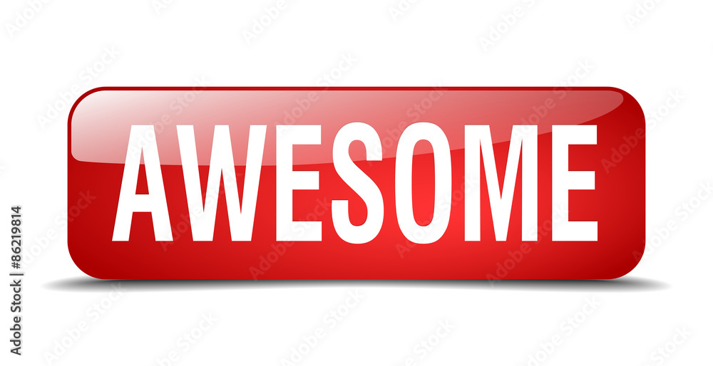 awesome red square 3d realistic isolated web button awesome red square 3d realistic isolated web button
