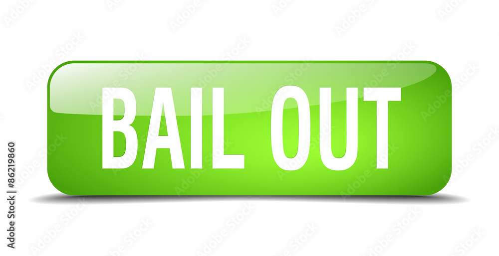 bail out green square 3d realistic isolated web button bail out green square 3d realistic isolated web button