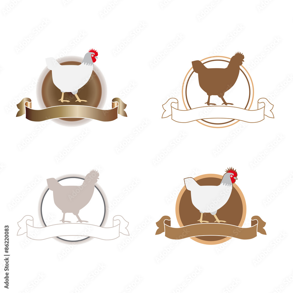 vector format illustration of labels with hen vector format illustration of labels with hen
