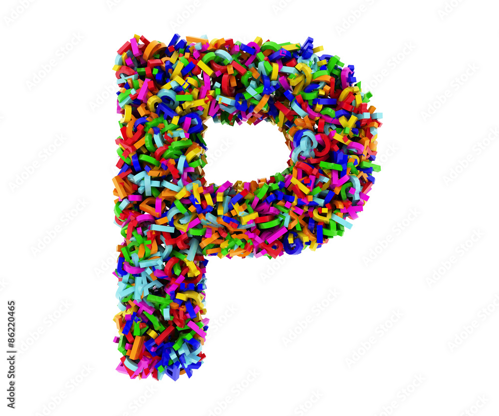 P letter of letters P letter of letters