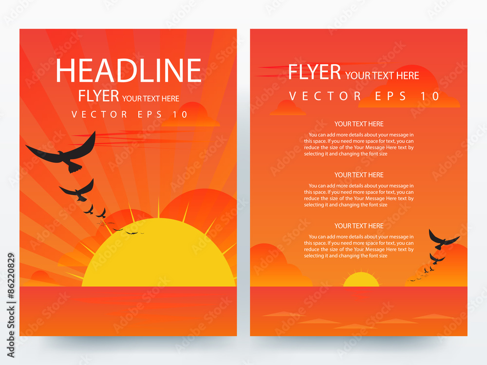 Naklejka premium Abstract vector modern flyer brochure / annual report /design templates / stationery with white background in size a4