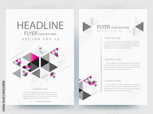 Abstract vector modern flyer brochure / annual report /design templates / stationery with white background in size a4