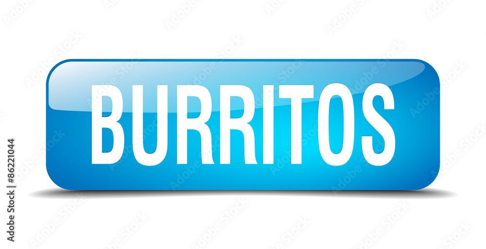 burritos blue square 3d realistic isolated web button burritos blue square 3d realistic isolated web button