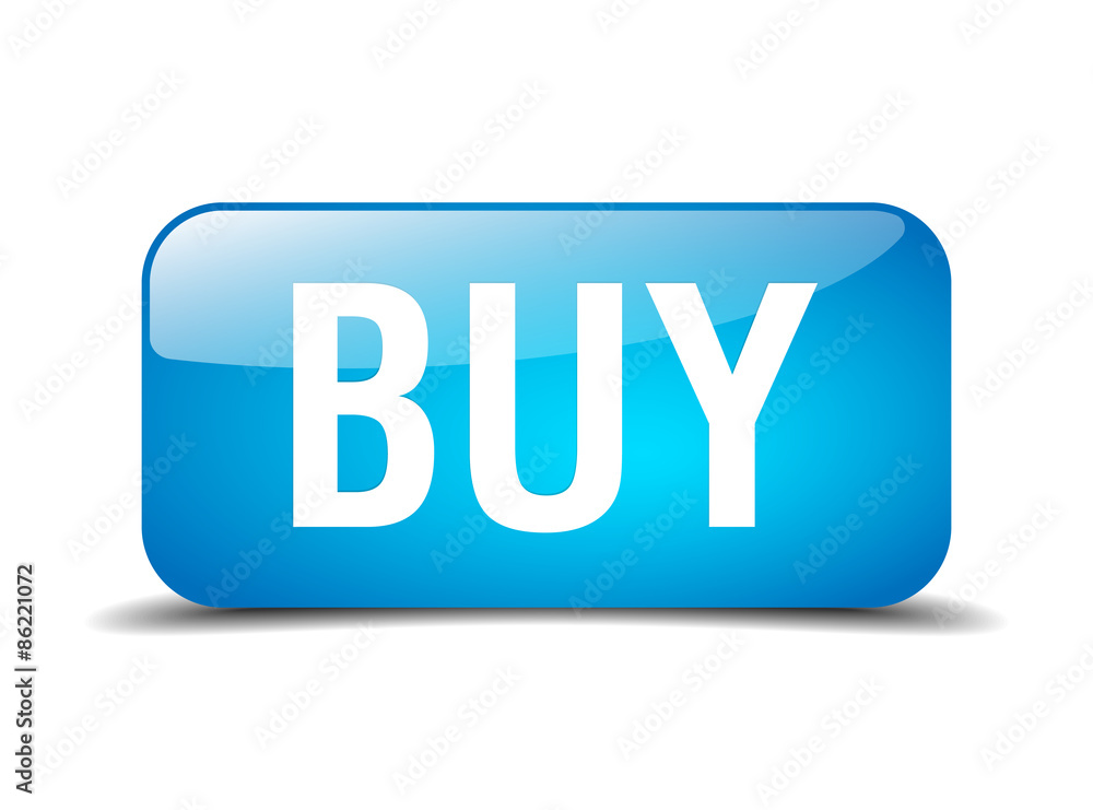 buy blue square 3d realistic isolated web button buy blue square 3d realistic isolated web button
