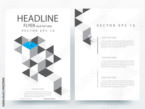Abstract vector modern flyer brochure / annual report /design templates / stationery with white background in size a4