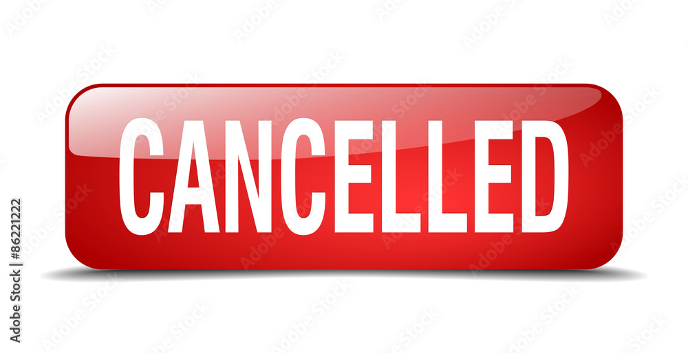 cancelled red square 3d realistic isolated web button cancelled red square 3d realistic isolated web button
