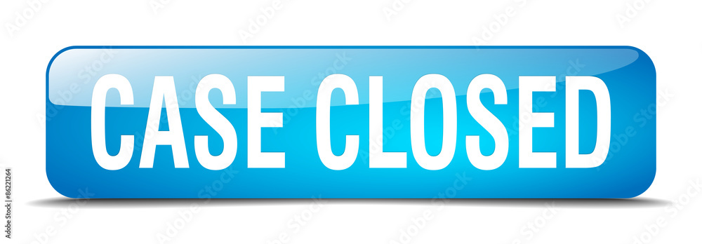 case closed blue square 3d realistic isolated web button case closed blue square 3d realistic isolated web button
