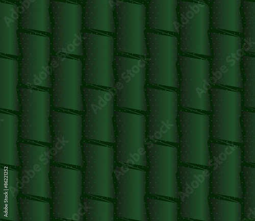 Textured ornament with dark green bamboo