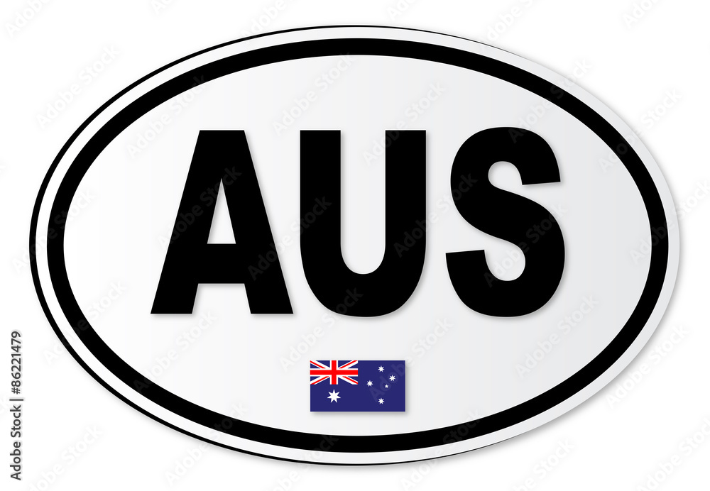 Australia AUS Plate Australia AUS Plate