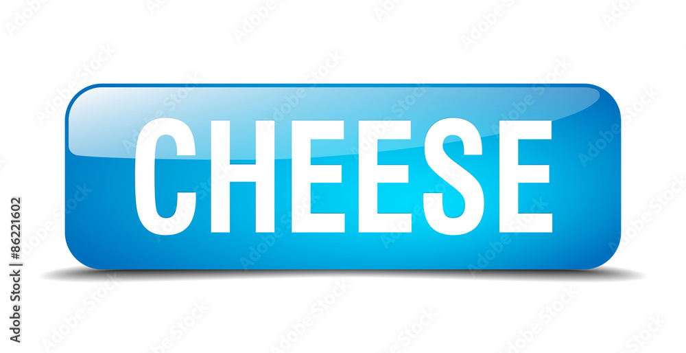 cheese blue square 3d realistic isolated web button cheese blue square 3d realistic isolated web button