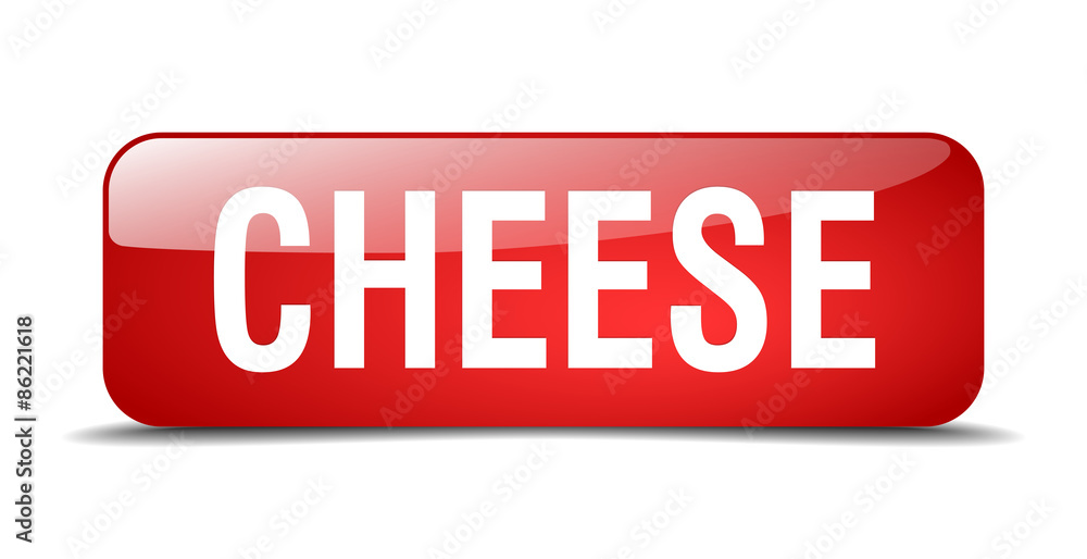 cheese red square 3d realistic isolated web button cheese red square 3d realistic isolated web button
