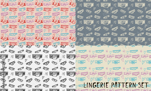 lingerie pattern set