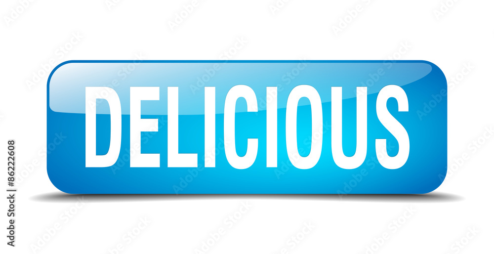 delicious blue square 3d realistic isolated web button delicious blue square 3d realistic isolated web button