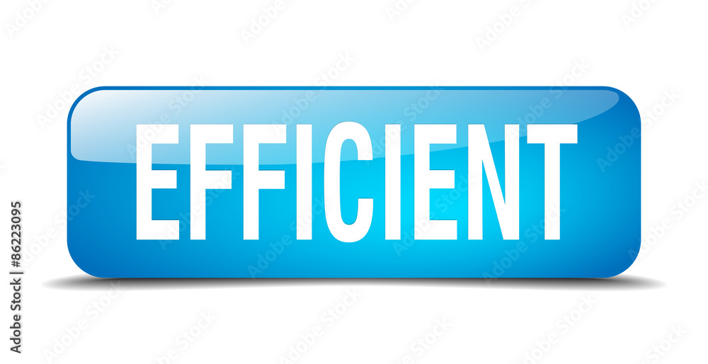 efficient blue square 3d realistic isolated web button efficient blue square 3d realistic isolated web button
