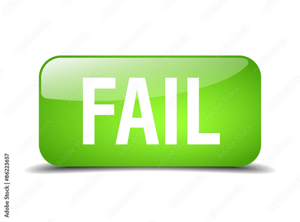 fail green square 3d realistic isolated web button fail green square 3d realistic isolated web button