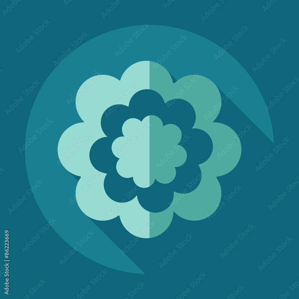 Flat modern design with shadow icon flower Flat modern design with shadow icon flower