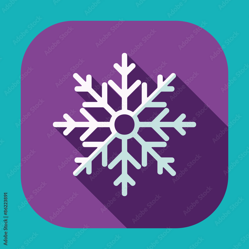 Flat modern design with shadow vector snowflake Flat modern design with shadow vector snowflake