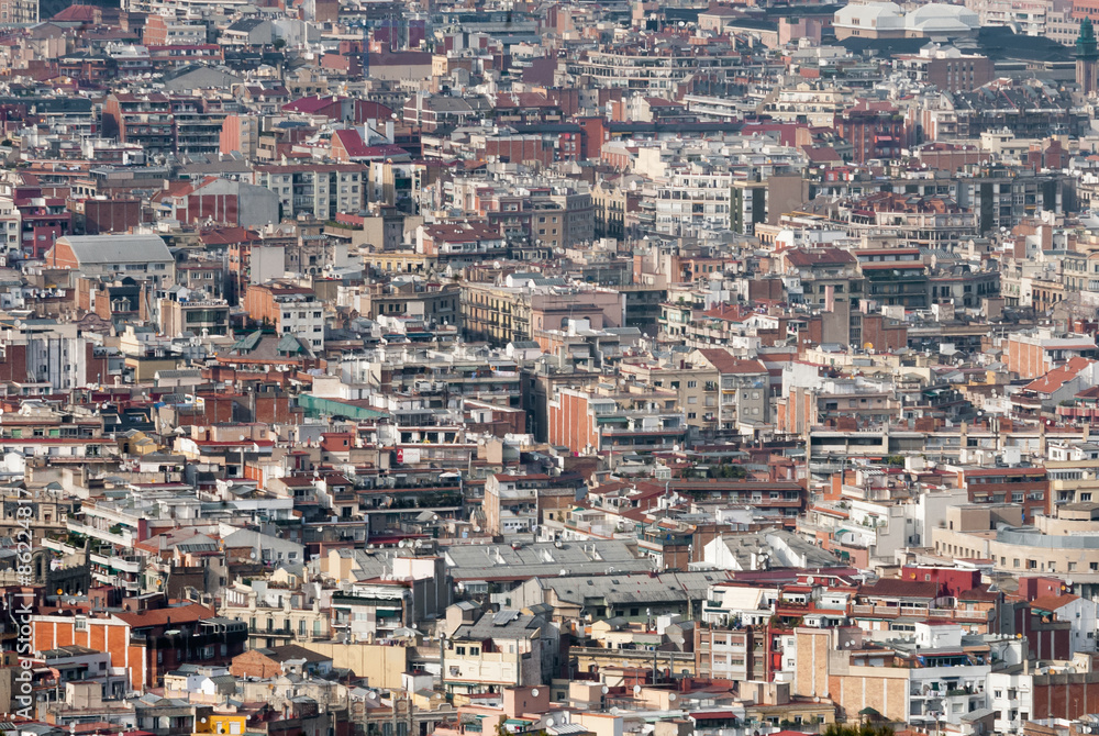 Barcelona  detail Aerial view