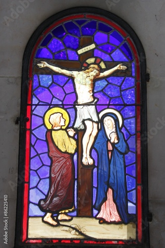 Passion du Christ, vitrail du Cimetière de Passy à Paris