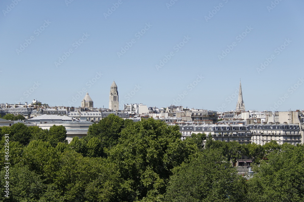 Panorama de Paris, vue depuis le toit du musée du Quai Branly