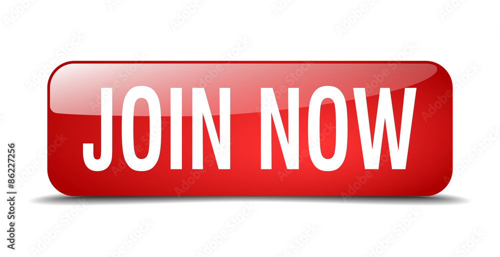 join now red square 3d realistic isolated web button join now red square 3d realistic isolated web button