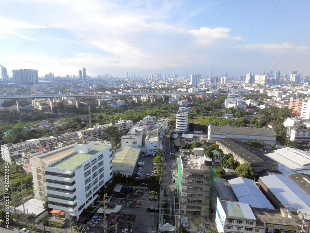 Fototapeta premium Aerial view of Bangkok, Thailand. 