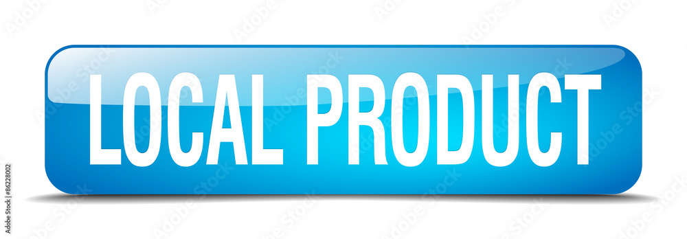 local product blue square 3d realistic isolated web button local product blue square 3d realistic isolated web button