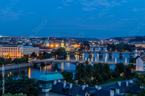 Prague view in night, Czech Republic